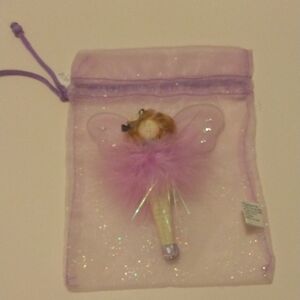 Purple Fairy with Feathers and Glitter Bag